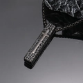 Collana con pendente a croce in acciaio inossidabile nero con trama martellata unica - Nero, Ciondolo Solo (Senza Catena)
