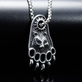 Collier griffe d'ours Viking vintage avec relief de tête d'animal en acier inoxydable - Pendentif Seul (Sans Chaîne) / Acier