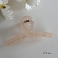 Pinza grande para el pelo color rosa gelatina con veteado de mármol de 12x5,5cm - Estilo de Anillo Cruzado / Albaricoque Suave-Percha