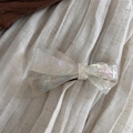 Close-up of acetic acid hair clip with pearl luster and France Handmade engraving - Pearl White