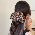Barrette à cheveux nœud imprimé léopard rétro pour femme avec coiffure élégante - Léopard Jaune