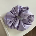 Elegante elastico per capelli in raso opaco viola lavanda con morbida seta - Grande / Viola