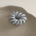 Elastico per capelli a spirale viola grigio traslucido con design a cavo telefonico - Grigio Chiaro