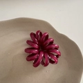 Elastico per capelli a spirale rosso rosa scuro per acconciature quotidiane da donna - Rosso