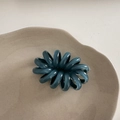 Elastico per capelli a spirale blu-verde scuro con finitura lucida e resistente - Blu-Verde