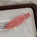 Fermaglio per capelli in resina rosa opaco per styling con finitura traslucida - Colore Gelatina Grande senza Traccia - Rosa Anguria
