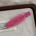 Matte pale pink hair clip in jelly colors with non-slip duckbill metal design - Jelly Color Large No-Trace - Rose Pink