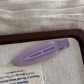 Minimalist jelly purple matte hair clip with translucent oval duckbill clamp - Jelly Color Large No-Trace - Purple