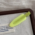Vibrant lime green matte jelly hair clip with a sleek metal base for women - Jelly Color Large No-Trace - Fluorescent Green