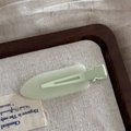 Matte mint green resin duckbill hair clip with non-marking grip in jelly color - Jelly Color Small No-Trace - Light Green