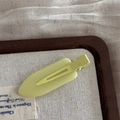 Classic cream yellow resin hair clip with matte duckbill clasp for daily styling - Jelly Color Small No-Trace - Yellow Green