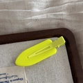 Neon yellow seamless duckbill hair clip with matte finish for makeup and styling - Jelly Color Small No-Trace - Fluorescent Green