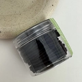 Jar of high elastic black hair bands for girls' ponytails and braiding hairstyles - Black