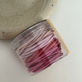Pink gradient high-elastic hair ties set in a transparent jar for girls and kids - Pink Series