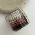 Earth tone elastic hair bands in a transparent jar with beige seal for girls - Earth Tone