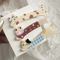 Three-piece set of cute cat-shaped acrylic hair clips in various patterns for girls - Cat - Spotted Combo Set