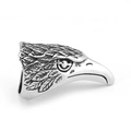 Anillo vintage de cabeza de águila para hombre en acero inoxidable con detalles de punk - US 7 / Plata Acero Vintage