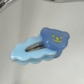 Y2K blue bear and cloud hair clip with a glossy resin finish for girls - Y2K Bear BB Clip - Blue