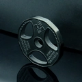 Black matte fitness barbell plate necklace with engraved motivational quotes for men - Black Pendant Only (Without Chain)
