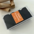 Zwarte haarelastiekjes met hoge elasticiteit netjes in een transparante opbergdoos - Zwart