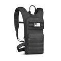 Mochila táctica negra para exteriores con sistema MOLLE y múltiples compartimentos de senderismo - Talla Estándar / Negro