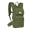 Mochila táctica verde militar con sistema MOLLE y nylon ripstop para senderismo - Talla Estándar / Verde Militar