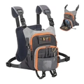 Borsa pettorale da pesca versatile con patch mosca e cinghie regolabili grigio e arancione - 28*33cm / Grigio e Arancione