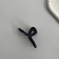 Elegant small black metal claw clip for hair with high-shine finish and twist design - Cross Shape (4.5cm) / Black