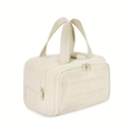 Borsa da viaggio trapuntata bianco crema in nylon leggero impermeabile imbottito - Bianco Sporco