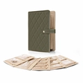 Donkergroene kunstleren sieraden organizer boek met gewatteerd patroon en PVC-pagina's - Groen