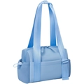 Versatile light blue sports tote bag with dual straps and side drawstring pocket detail - Blue