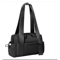 Borsa sportiva versatile in nylon nero con spallacci larghi per fitness e viaggi - Nero