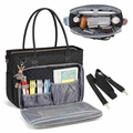 Gesteppte schwarze multifunktionale Laptoptasche mit Organizer und Schultergurt - 42*14*30CM / Schwarz