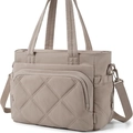 Bolsa de picnic térmica taupe claro acolchada con correa extraíble y bolsillos - Caqui