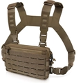 Borsa pettorale tattica coyote brown con sistema MOLLE a taglio laser e cinghie a H - Marrone / 25*4*18cm