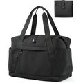 Large black insulated camping cooler bag with sturdy handles and a compact foldable design - 43*17*32cm / Black
