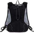 Detail view of the breathable mesh back and adjustable straps on the black running vest - 30.5*40.6CM / Black