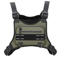 Zaino tattico pettorale verde militare in nylon con spallacci regolabili per outdoor - Verde oliva / 22*15*5cm