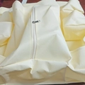 Beige foldable nursery organizer bag with large capacity pockets and sturdy zipper - 14x50x58cm / Beige
