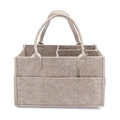 Große Filz-Windeltasche mit multifunktionalen Fächern und stabilen Tragegriffen für unterwegs - 33X22.4X17.2cm / Beige