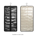 Beidseitiger hängender Sonnenbrillen-Organizer in Schwarz und Beige mit PVC-Fächern - Schwarz