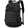 Détail du système MOLLE robuste et du patch velcro sur un sac à dos tactique noir résistant - Noir / 30*18*46cm