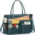 Sac fourre-tout pour ordinateur bleu sarcelle avec poches et grande capacité de rangement - 41.5x15x31cm / Vert