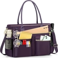 Sac fourre-tout pour ordinateur en nylon violet imperméable avec poches multiples - 41.5x15x31cm / Violet