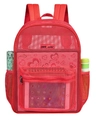 Zaino in rete rossa resistente per viaggi e nuoto con design a maglia traspirante - 20-35L / Rosso