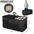 Extra large 44x18x22 inch heavy duty black hay bale storage bag for livestock feeding - Regular