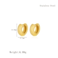Orecchini a cerchio in acciaio inossidabile oro opaco con stile vintage minimalista - Oro (17mm)