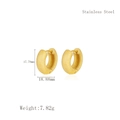 Orecchini a cerchio in oro opaco in acciaio inossidabile con finitura sabbiata - Oro (20mm)