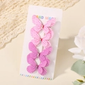 Set of 4 pink and purple gradient butterfly hair clips with colorful rhinestones for girls - Gradient Pink And Purple Butterfly Set (4C)