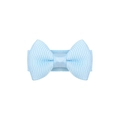 Close-up of light blue grosgrain ribbon bow hair clip showing detailed fabric texture - Light Blue (17)
